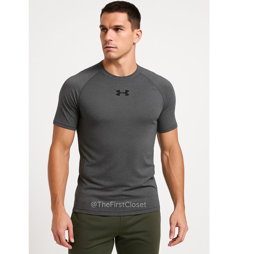 Under‎ Armour Men's HeatGear Compression T-Shirt Gray LG